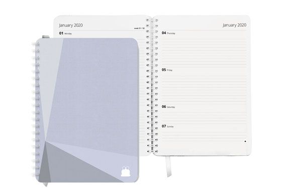 Mono Light Grey Cover Diary/Planner