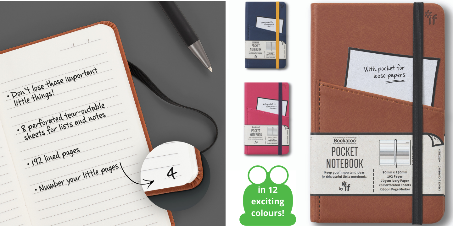 A6 Pocket Notebooks, range of colours