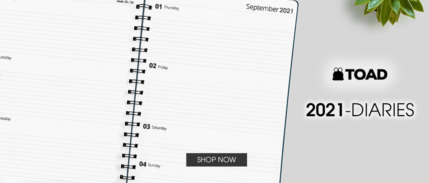 UK 2021 A5 Diary Week to View Page a Day Desk Hard Backed Diary Office Supplies