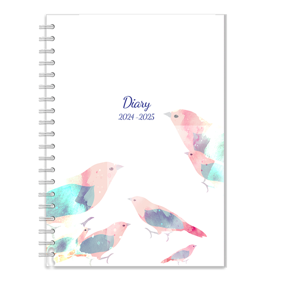 Minimalist birds 2026 diary cover Echo
