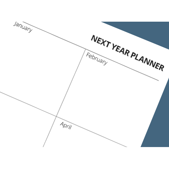 Year planners inside academic diary