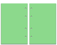 A4 Size Refill Insert Set | 52 Sheets | Green Blank