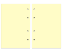 A4 Size Refill Insert Set | 52 Sheets | Ivory Blank