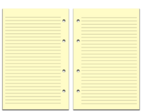 A4 Size Refill Insert Set | 52 Pages | Ivory Lines