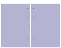A4 Size Refill Insert Set | 52 Pages | Lilac Blank
