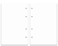 A4 Size Refill Insert Set | 52 Pages | White Blank