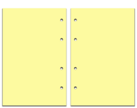 A4 Size Refill Insert Set | 52 Pages | Yellow Blank