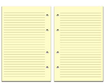 A4 Size Refill Insert Set | 48 sheets (96pp) | Ivory Lines