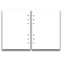 A5 Size Refill Insert Set | 52 Pages | White Blank