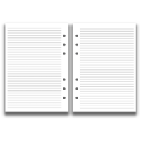 A5 Size Refill Insert Set | 52 Sheets | White Lines