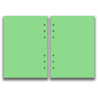 A5 Size Refill Insert Set | 52 Sheets | Green Blank