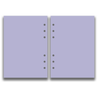 A5 Size Refill Insert Set | 52 Pages | Lilac Blank