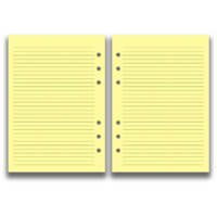 A5 Size Refill Insert Set | 52 Pages | Ivory Lines