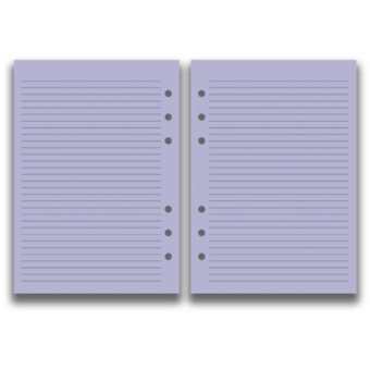 A5 Size Refill Insert Set | 48 Sheets (96pp) | Lilac Lines