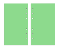 Personal Size Refill Insert Set | 52 Sheets | Green Blank