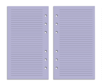 Personal Size Refill Insert Set | 52 Sheets | Lilac Lines