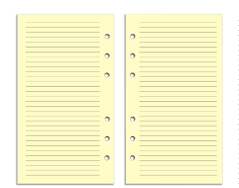 Personal Size Refill Insert Set | 48 Pages (96pp) | Ivory Lines