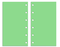 Pocket Size Refill Insert Set | 52 Sheets | Green Blank