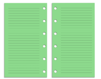 Pocket Size Refill Insert Set | 52 Sheets | Green Lines