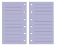Pocket Size Refill Insert Set | 52 Sheets | Lilac Lines