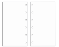 Pocket Size Refill Insert Set | 52 Pages | White Blank