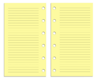 Pocket Size Refill Insert Set | 52 Sheets | Yellow Lines