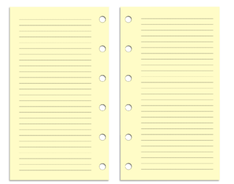 Pocket Size Refill Insert Set | 48 sheets (96pp) | Ivory Lines