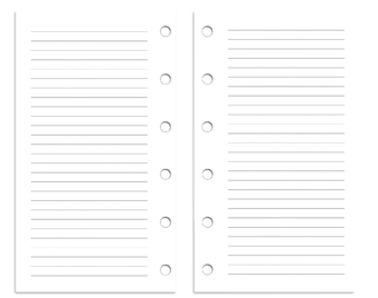 Pocket Size Refill Insert Set | 48 Sheets (96pp) | White Lines