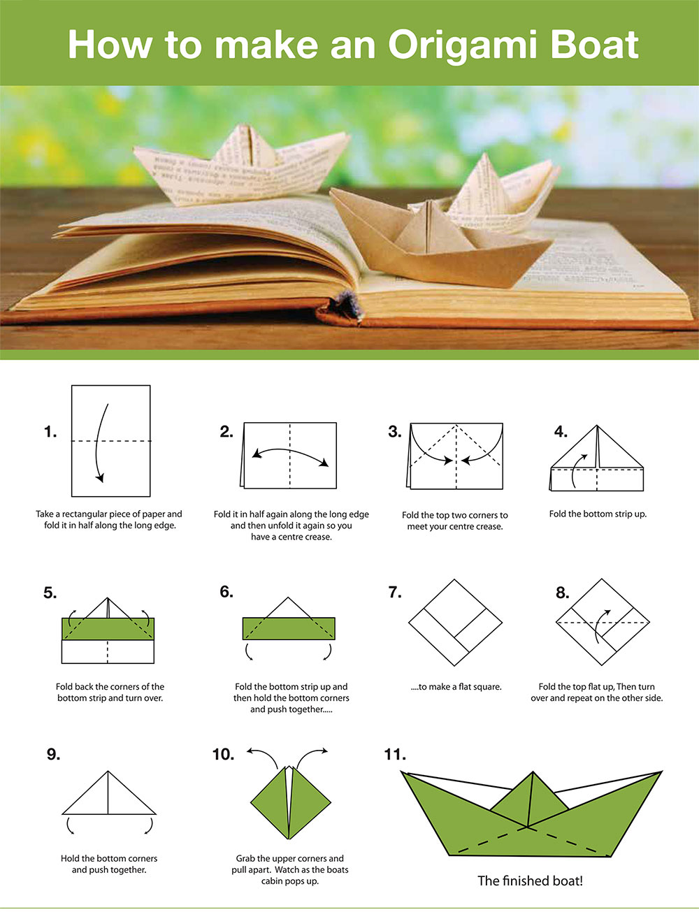 How to build an origami boat